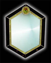 small 6 sided mirror