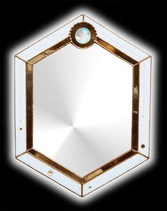 White 6 Sided Mirror
