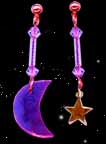 luna earrings; Moon