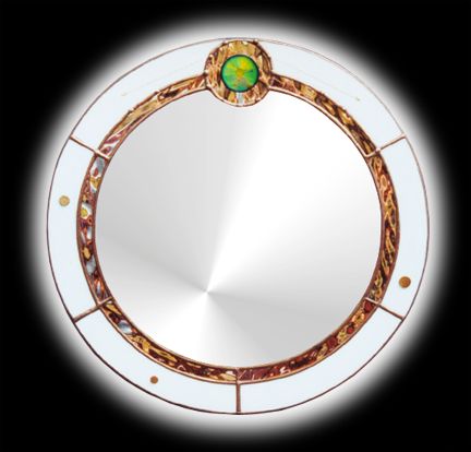 Small Round White Mirror